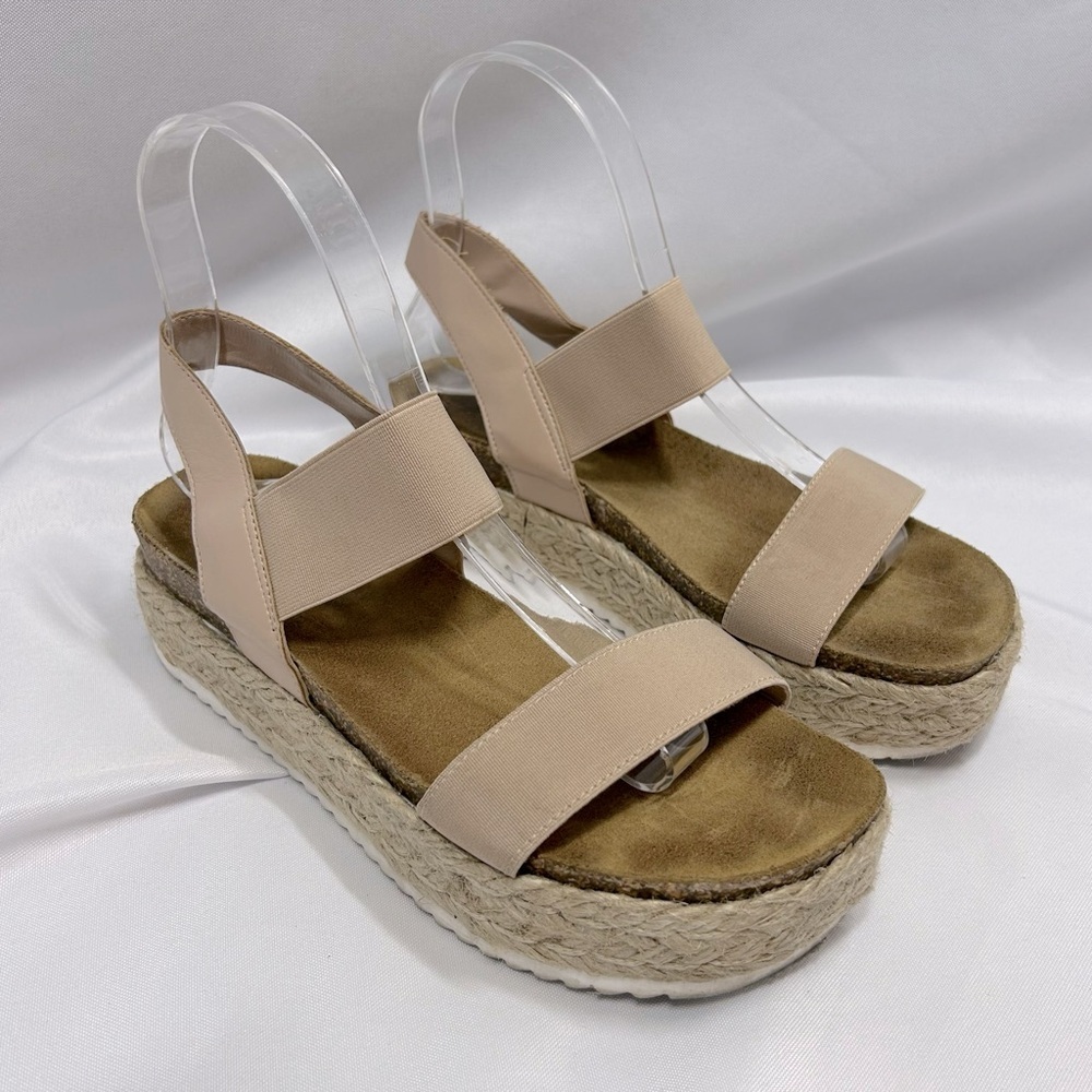 Steve Madden | Jaklin Platform Sandals Espadrilles Ankle Strap Slingback Size 7